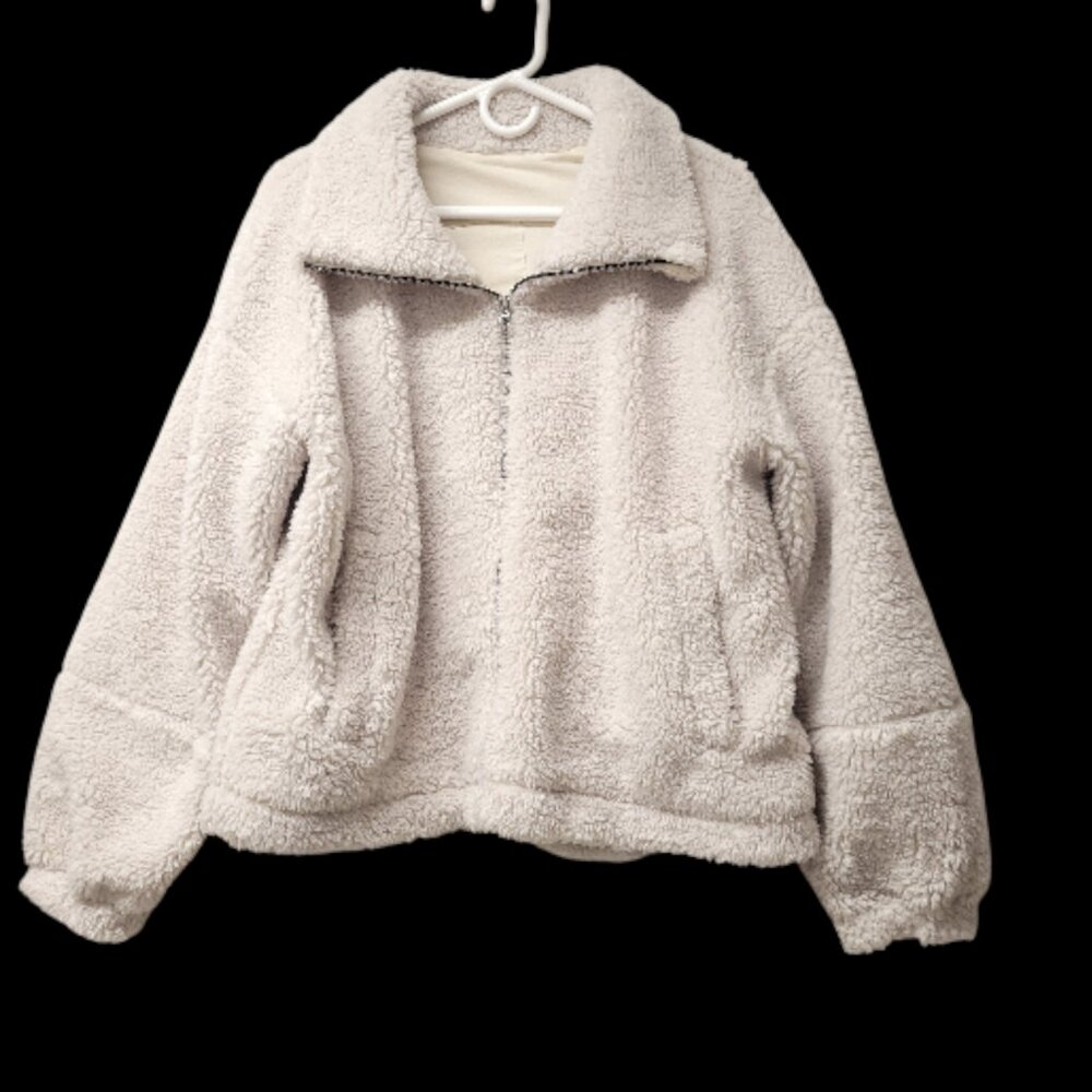 Lululemon Cinchable Fleece Zip-Up White Opal